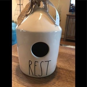 Rae Dunn “REST” Birdhouse - Etched Design.
